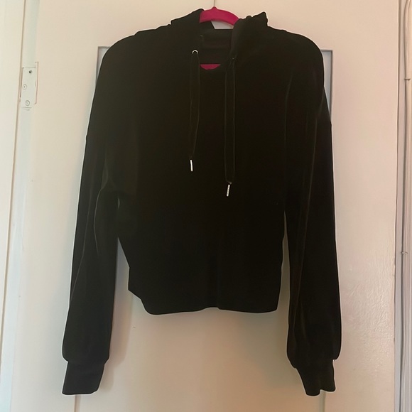WILD FABLE - Black VELVET Hoodie